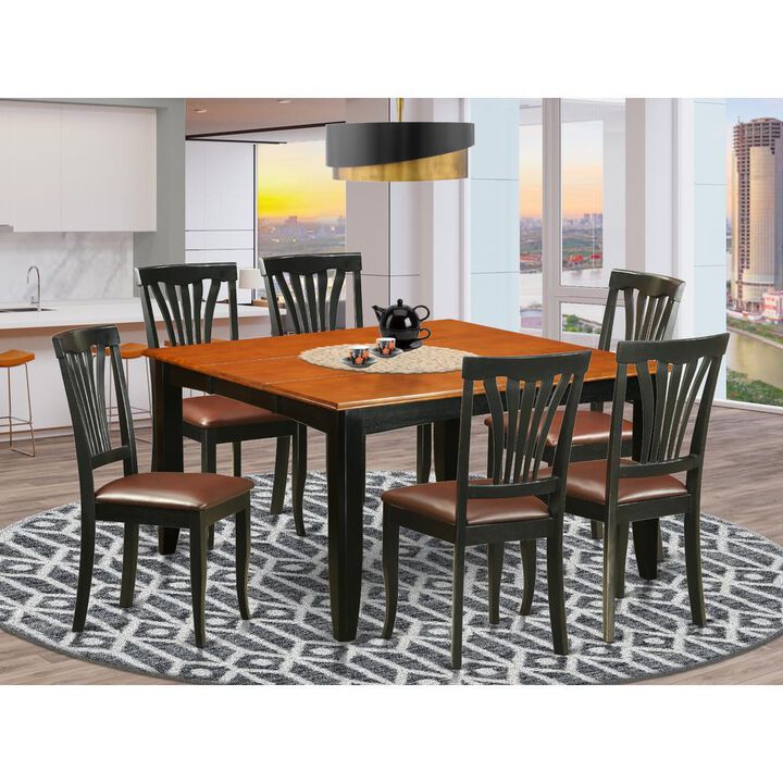 7 PC Dining room set-Dining Table and 6 Wood Dining Chairs