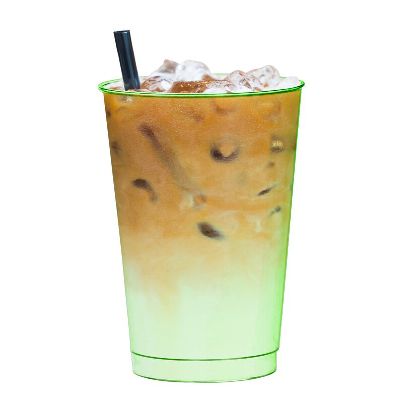 12 oz. Clear Green Plastic Party Cups (240 Cups) image number 2