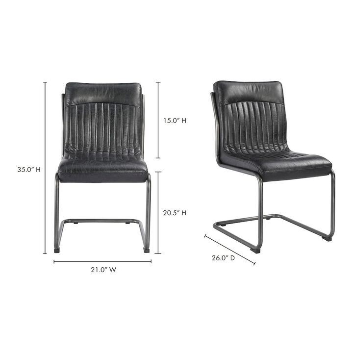 Moe's Home Collection Ansel Dining Chair (Set Of 2), Black