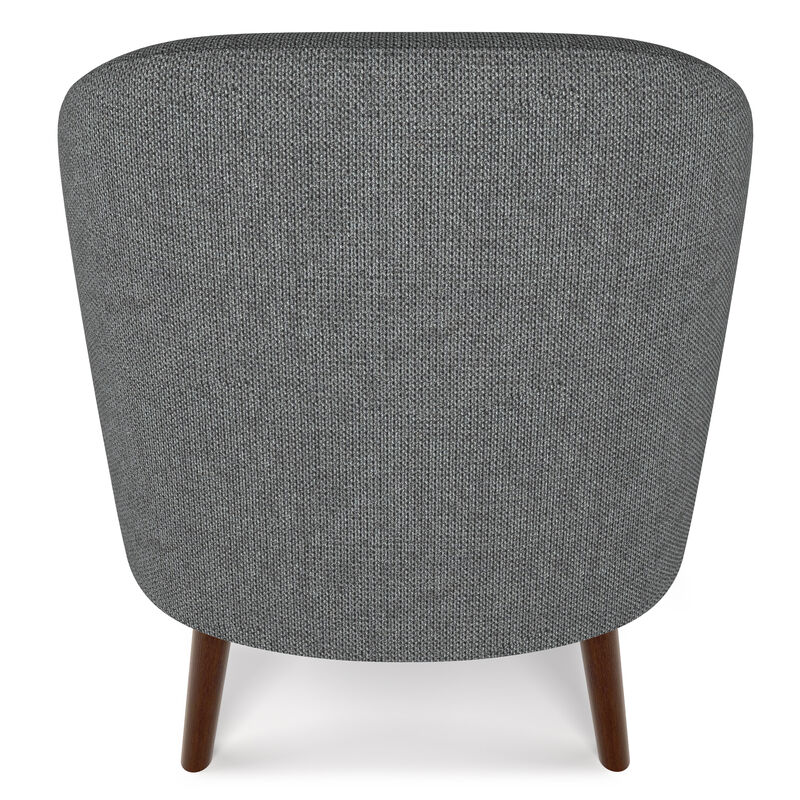 Thorne 30 inch Wide Contemporary Accent Chair in Shadow Grey Linen look fabric