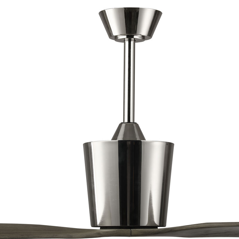 54 in. Brushed Nickel Solid Wood Blades 6-Speed Ceiling Fan with Remote without Light