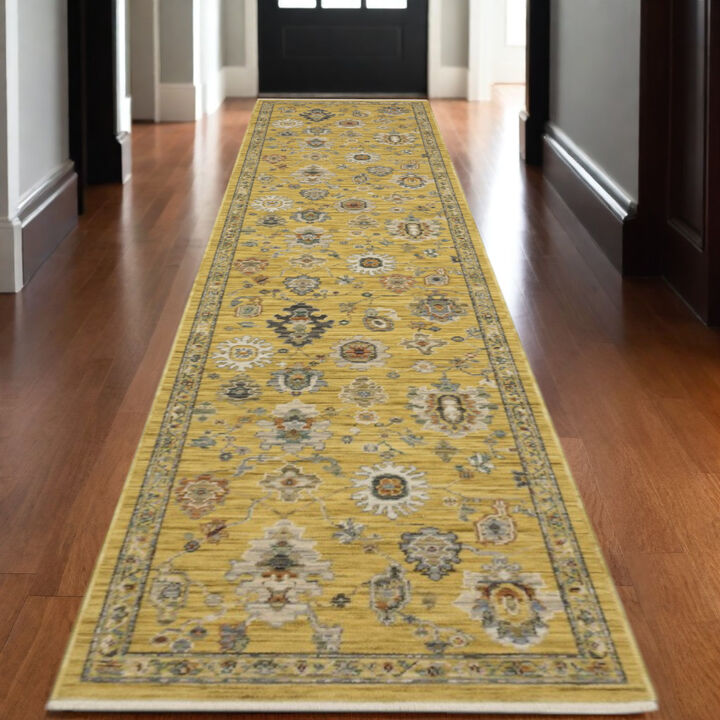 HomeRoots Oriental Area Rug With Fringe