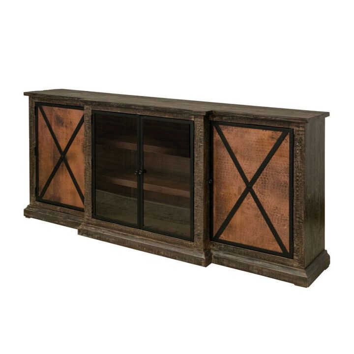 Crafter and Weavers Mystic Solid Wood and Copper Sideboard / Console