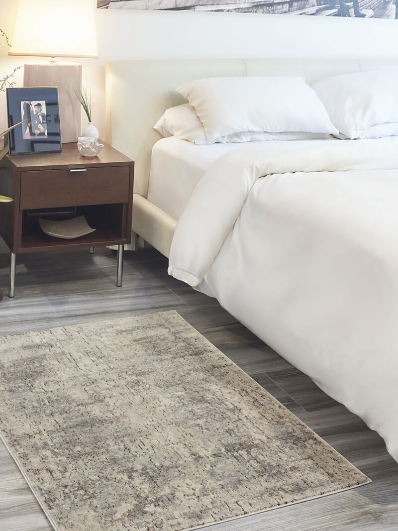 Quarry QUA03 Beige/Gray 3' x 5' Rug