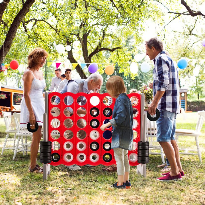 4-in-a-Row Jumbo Game Set for Family Fun, Parties, and Holidays