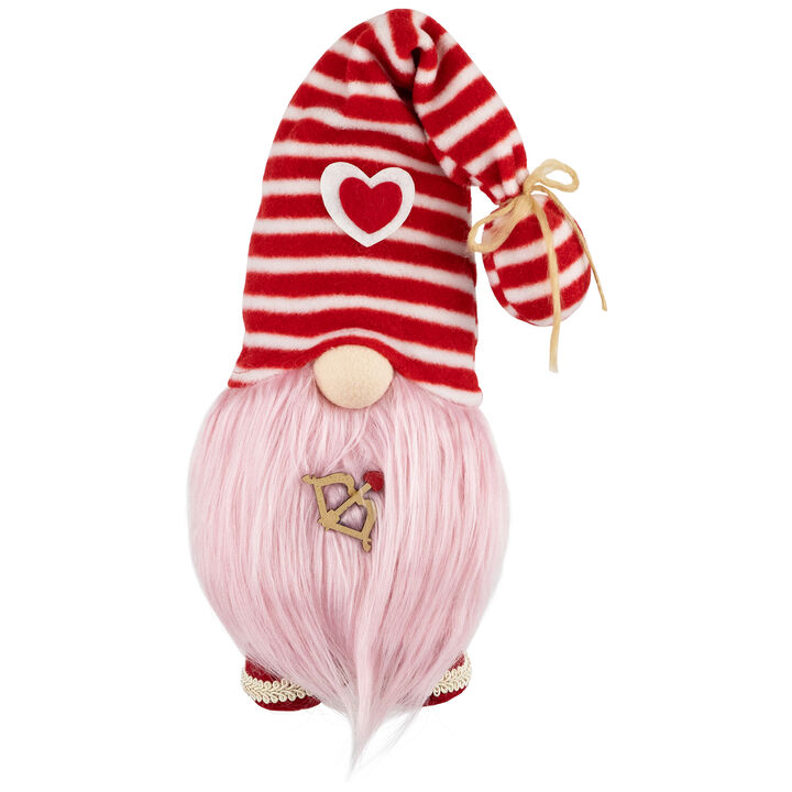 Plush Bow and Arrow Valentine's Day Gnome - 19" - Pink