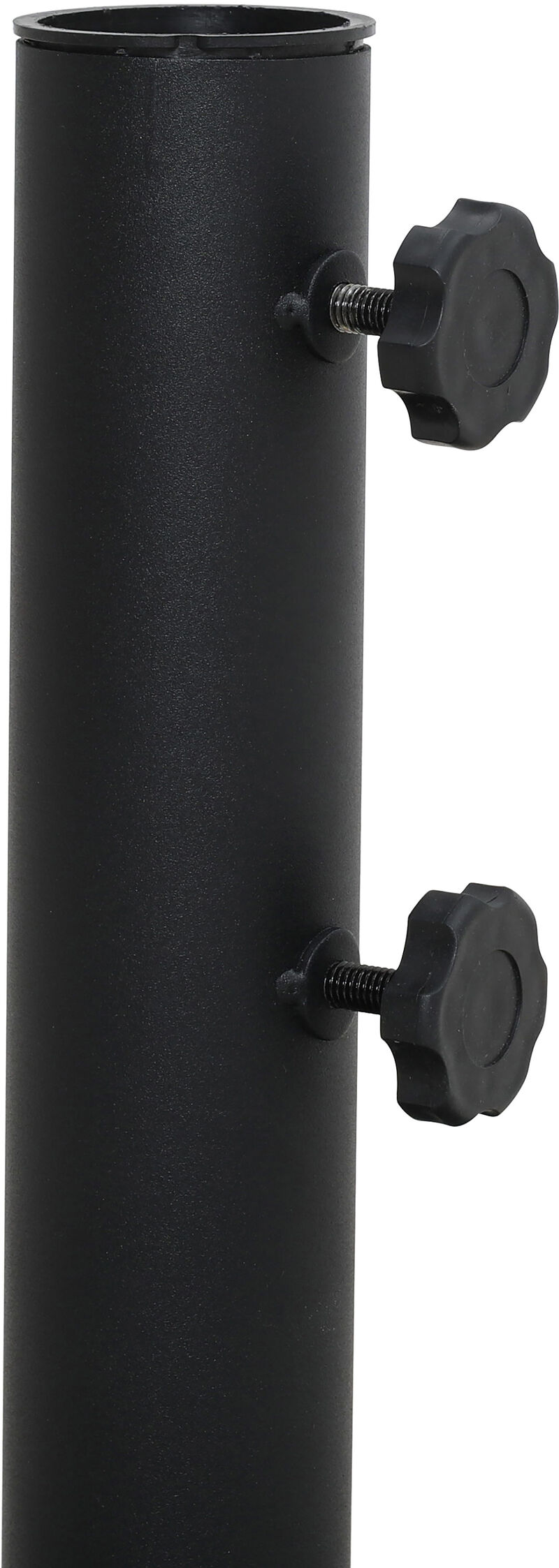 Meridian Furniture Fiji Beige Fabric / Matte Black Aluminum Patio Umbrella with Base Sets image number 8