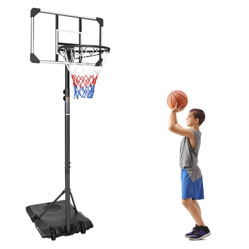Wolvif 5.6-to-7ft Height Adjustable Portable Basketball Hoop image number 4