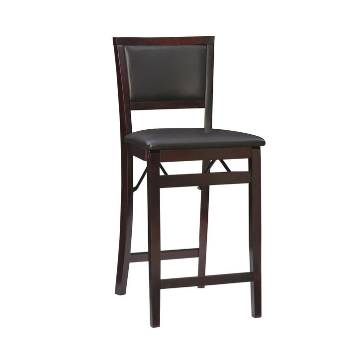 Linon Triena 24 In Pad Back Folding Counter Stool