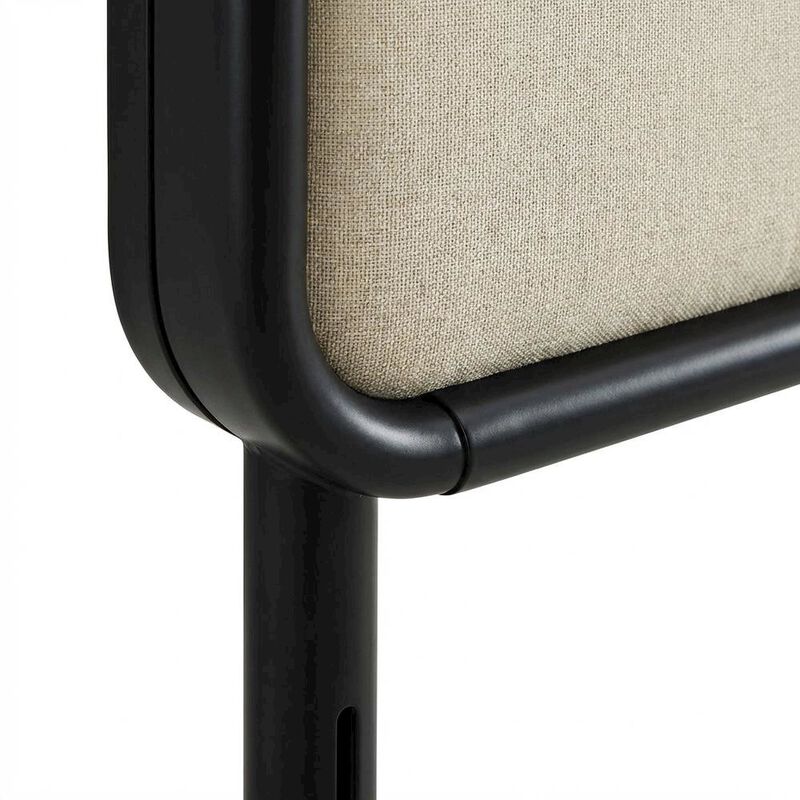 Tufted Fabric Full Headboard with Wooden Frame for Stylish Bedroom image number 5
