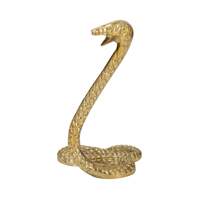 Metal 10"h Snake, Gold image number 0