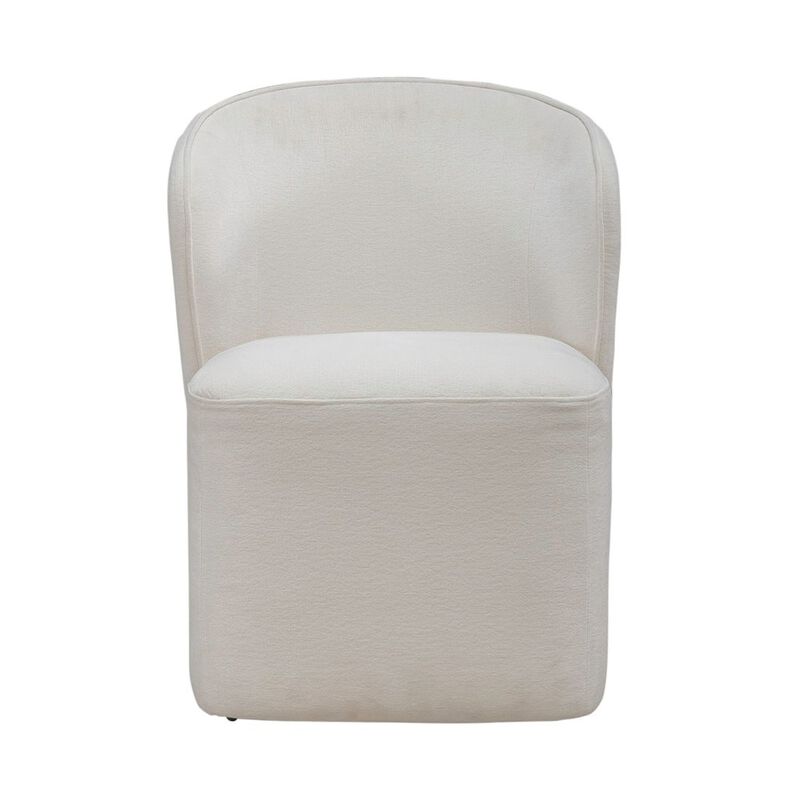 Liberty Furniture Accent Dining Chairs with Castors - Rounded Arm - Ivory Upholstry - Set of Four image number 1