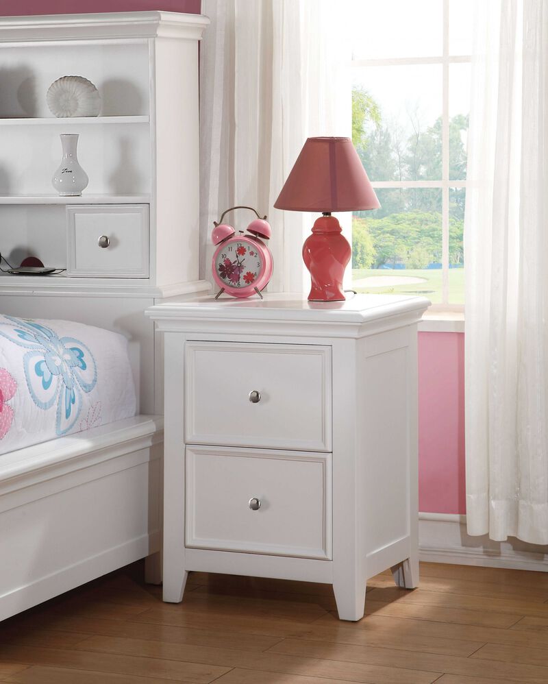 Contemporary Nightstand with 2 Drawers – Bedroom Storage Cabinet