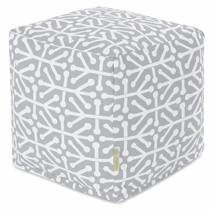 Majestic Home Goods Cube Pouf Aruba Gray