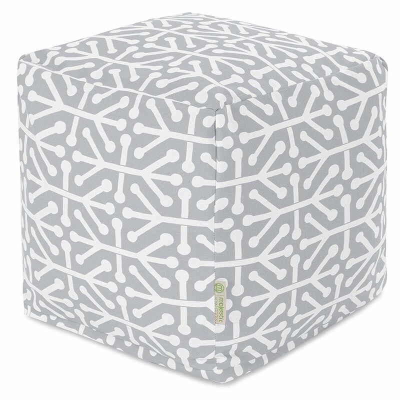 Majestic Home Goods Cube Pouf Aruba Gray