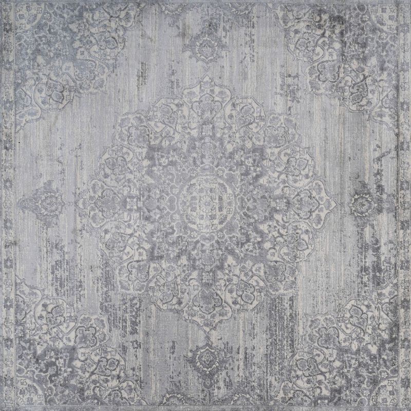 Modern Persian Vintage Moroccan Medallion Square Area Rug