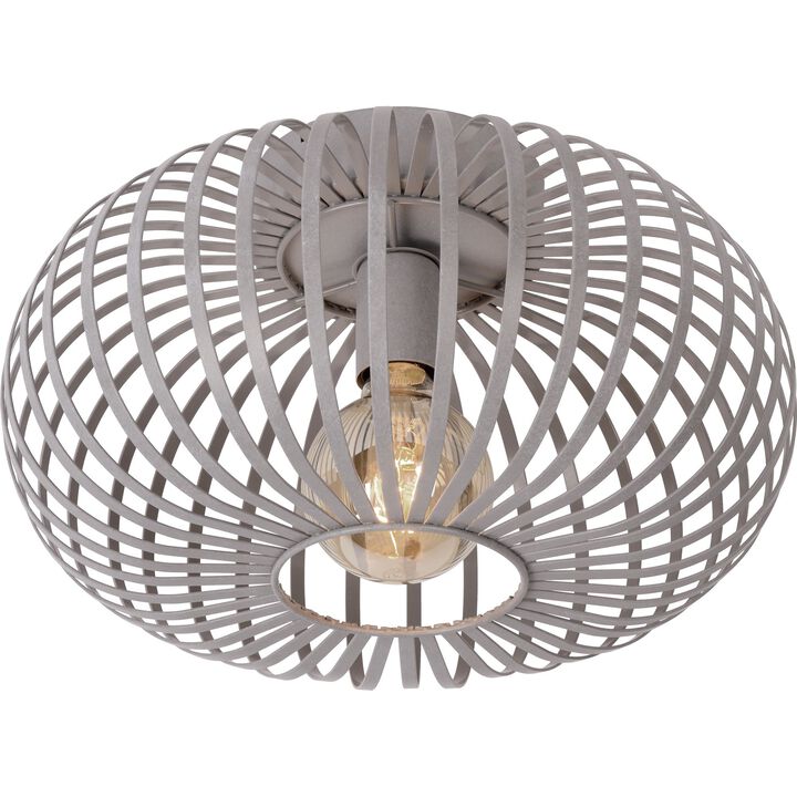 15.5" Gray Traditional Industrial Ceiling Light Fixture