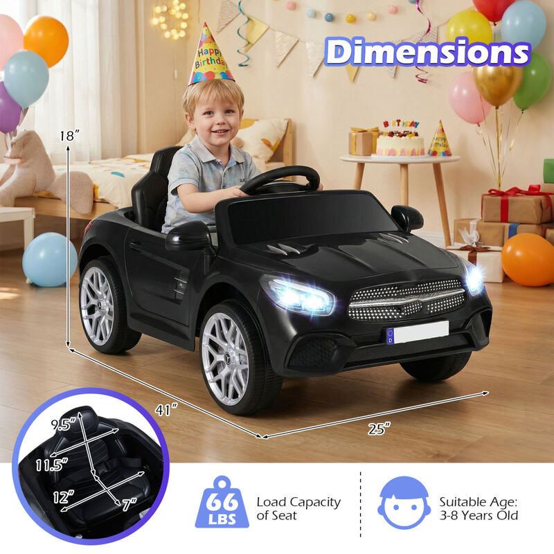 Kids 12V Battery Powered Ride On Car with Remote Control and Built-In Music image number 2