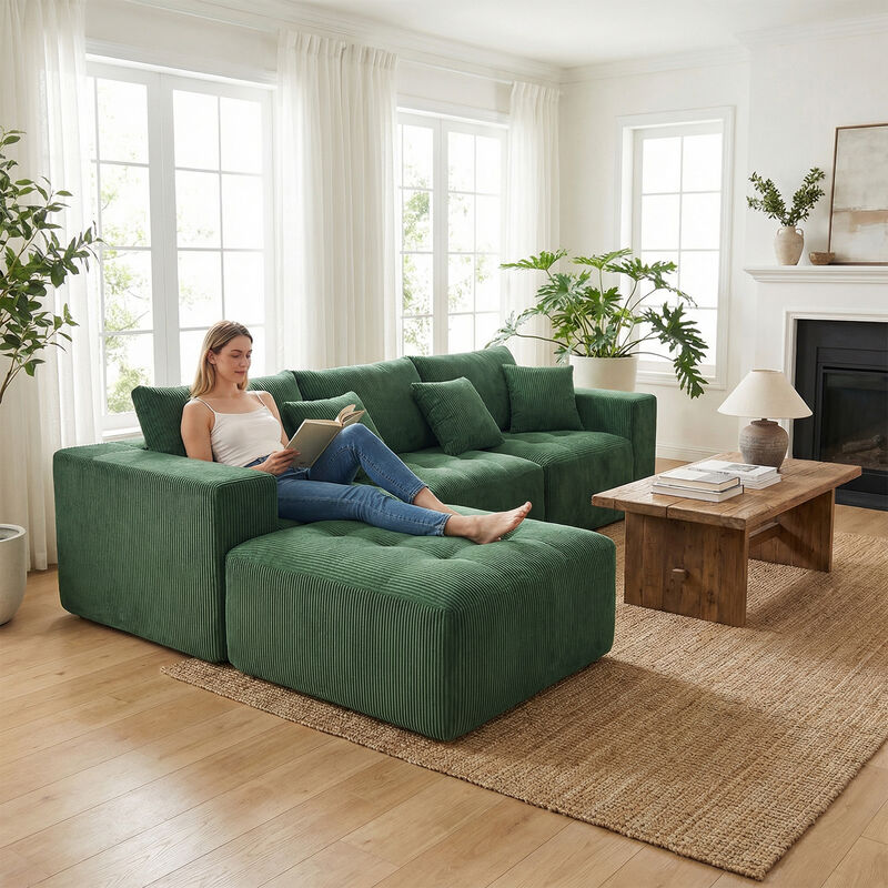 Frif L-Shaped Modular Compression Sofa image number 3