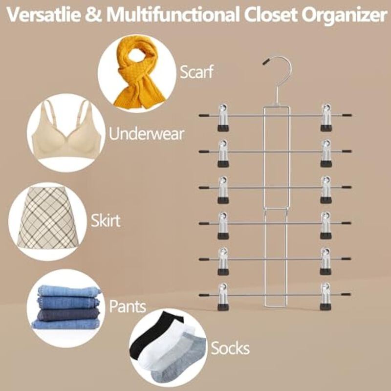 2 Packe Wooden Tie Rack, Tie Hanger For Men Closet, 40 Storage Capacity, Non-Sli image number 3