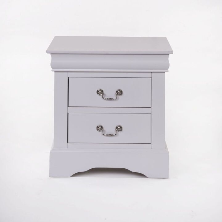 Louis Philippe III Nightstand in White