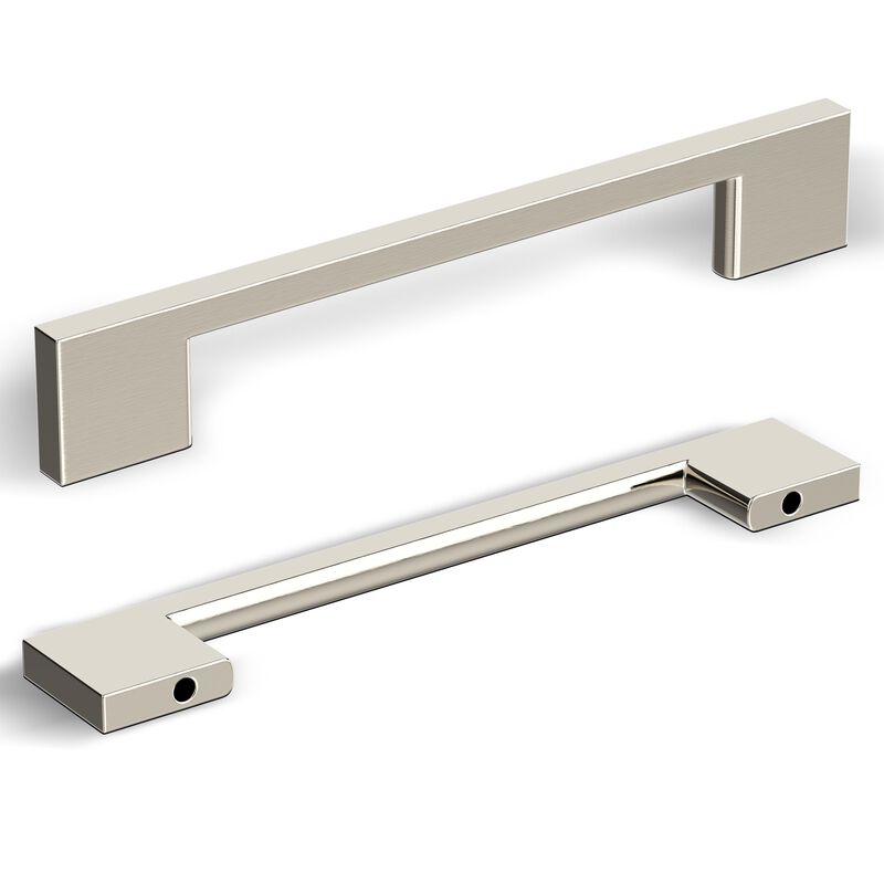 Southern Hills 10 Pack 128mm Kitchen Square Cabinet Handles Satin Nickel Cabinet Pulls Brushed Nickel Drawer Pulls Kitchen Cabin