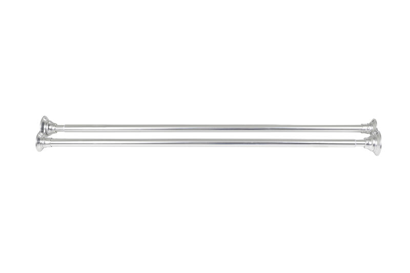 Adjustable 72" Aluminum Double Shower Curtain Rods image number 3
