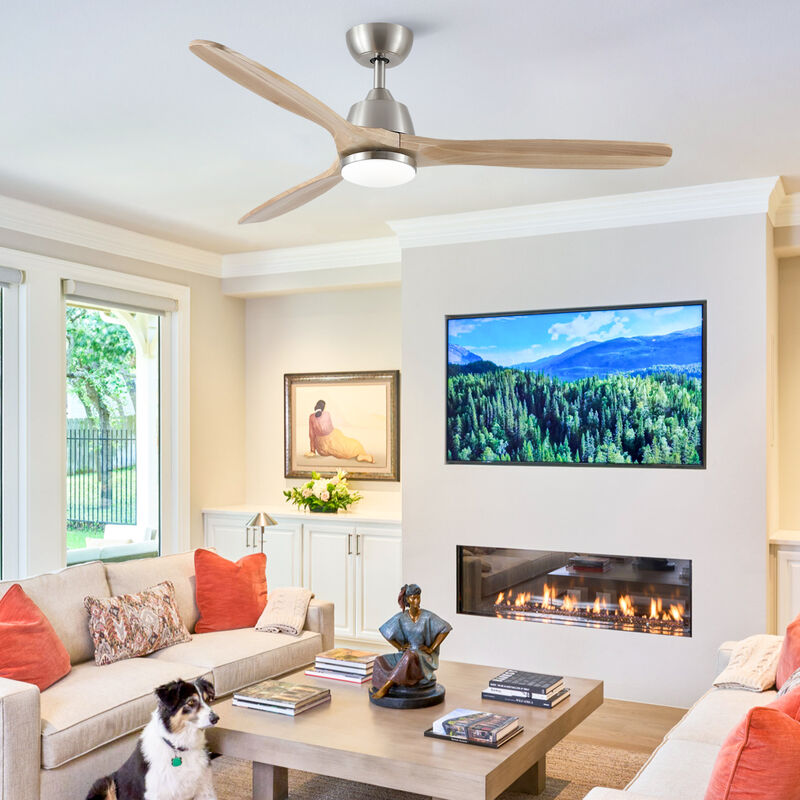 ELEMENT ACE 52" Farmhouse Rustic LED Ceiling Fan with Remote Control image number 3