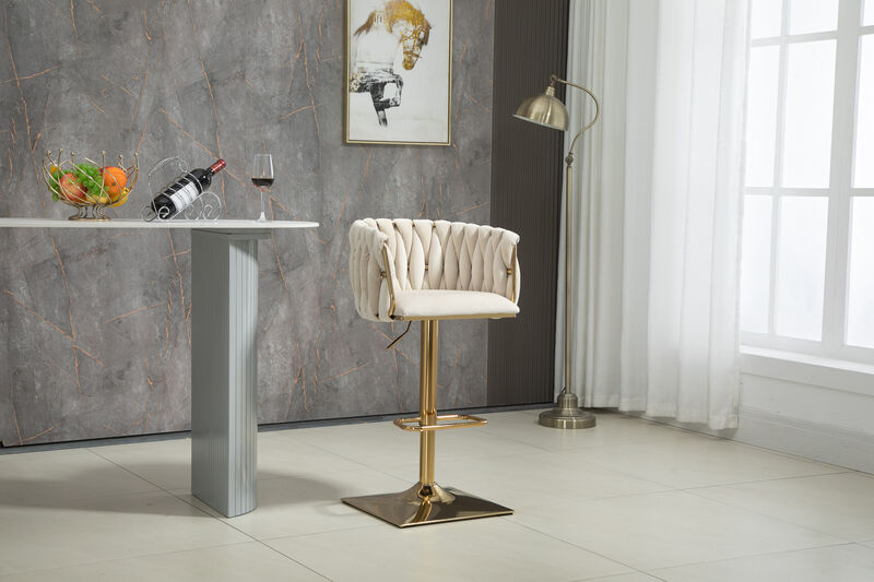 Streamdale Vintage Bar Stools With Back And Footrest Counter Height Dining Chairs