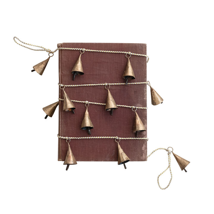 Golden Iron Bell Garland with Rustic Charm