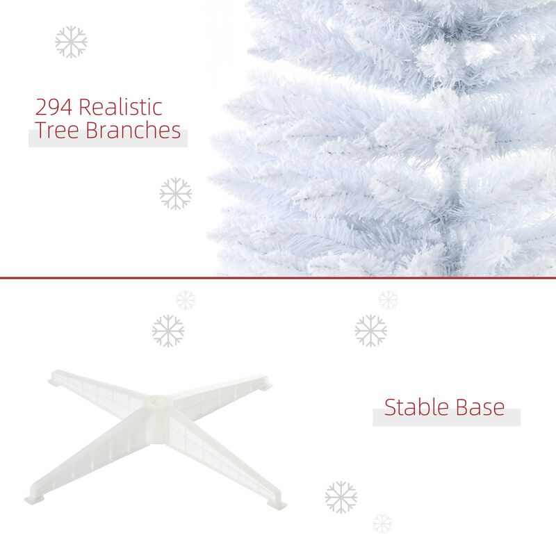 5 ft Snow Flocked Artificial Pencil Christmas Tree