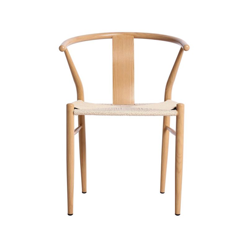 Meridian Furniture Beck Beige Hand Woven Rope Dining Chair, Set of 2