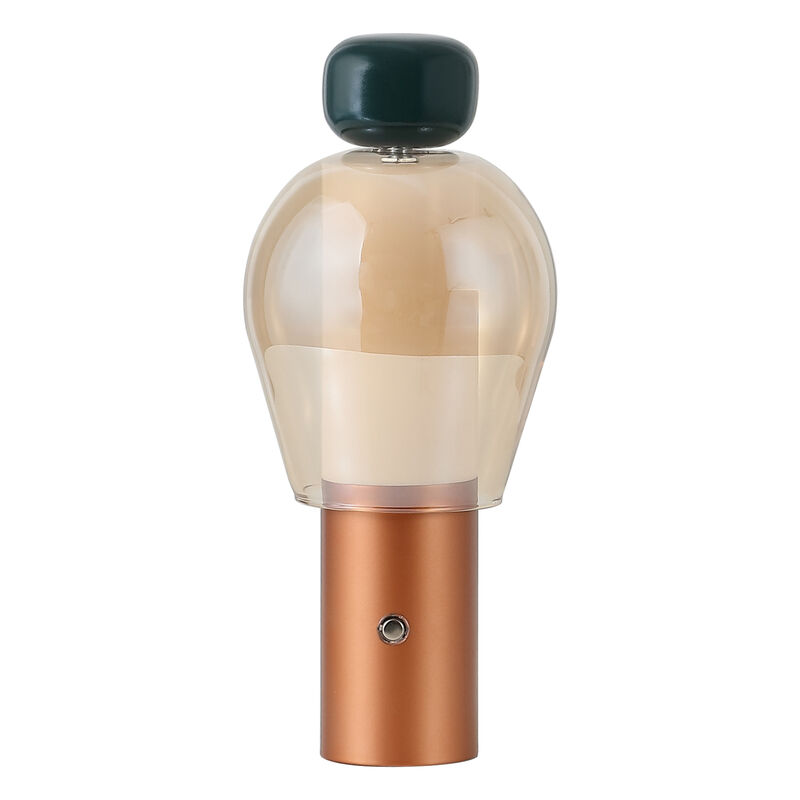 Evonne 10.75" Modern Glam Candle-Style Rechargeable/Cordless Dimmable Integrated LED Table Lamp with Touch Sensor