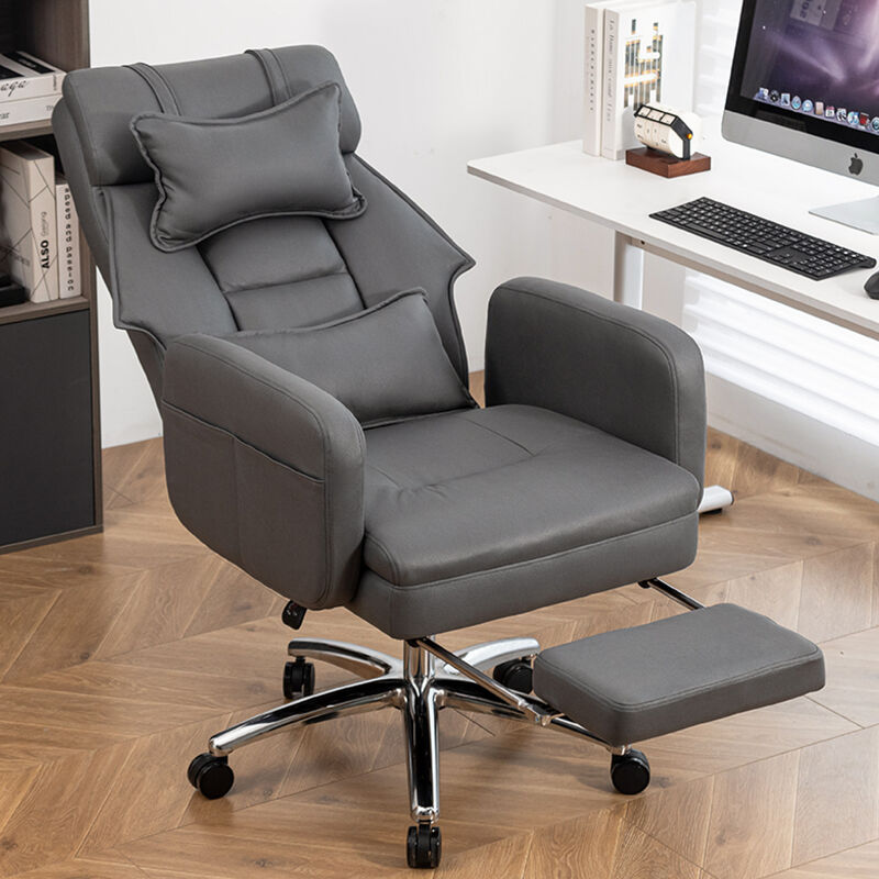 GOODSILO Swivel Ergonomic High Back Office Chair with Adjustable Headrest and Lumbar Support image number 9