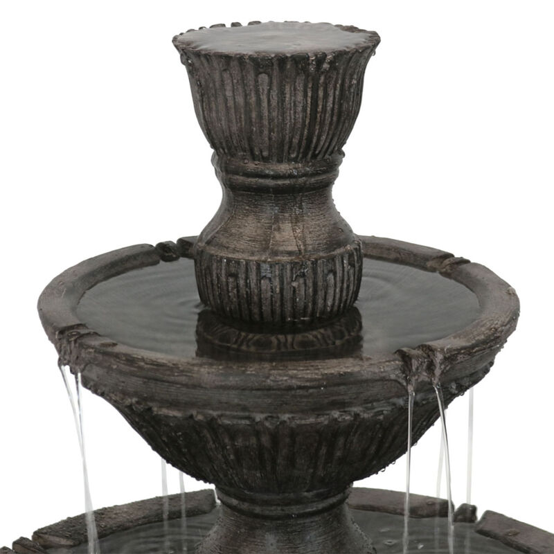 Sunnydaze Classic Designer Polystone Outdoor 3-Tier Fountain
