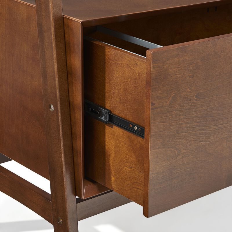 Crosley Furniture Landon Large Etagere Bookcase, Mahogany