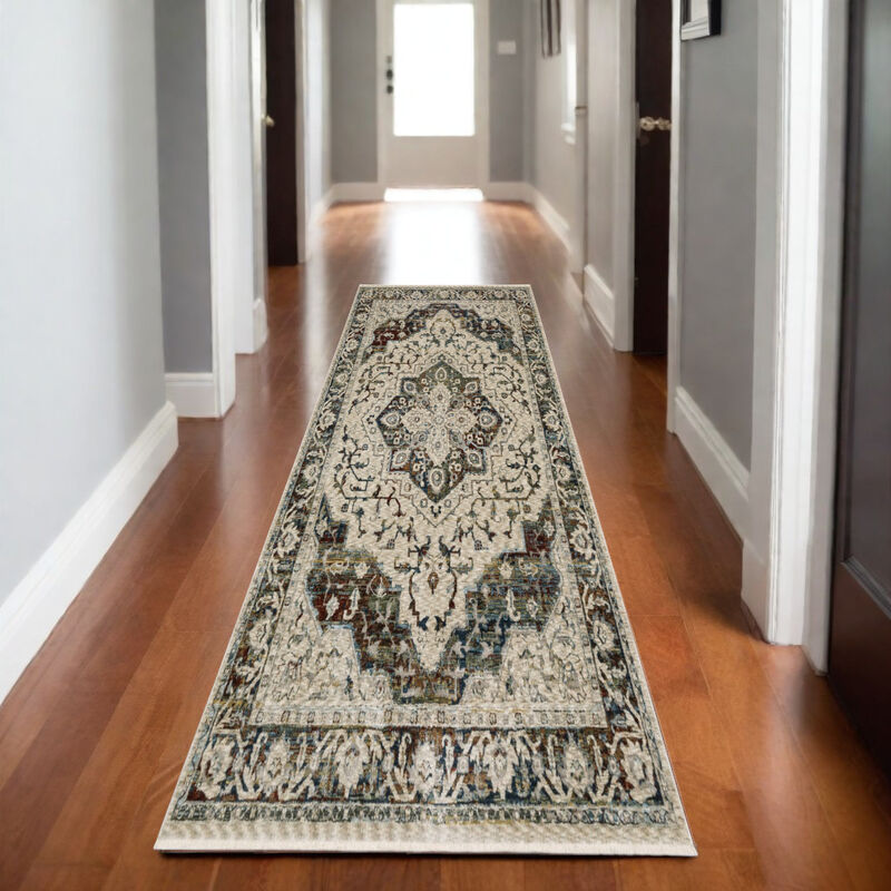 Medallion Area Rug with Fringe image number 1