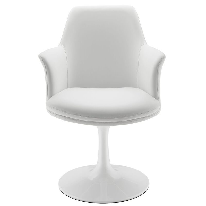 Lippa Swivel Dining Vegan Leather Armchair image number 5