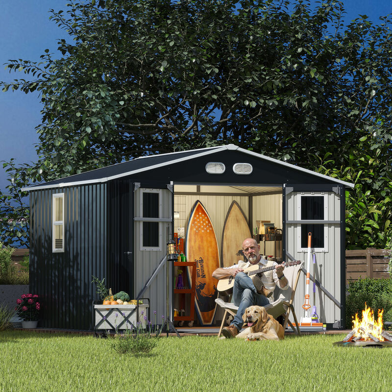 Outdoor Storage Shed, 8x10  protective film image number 1