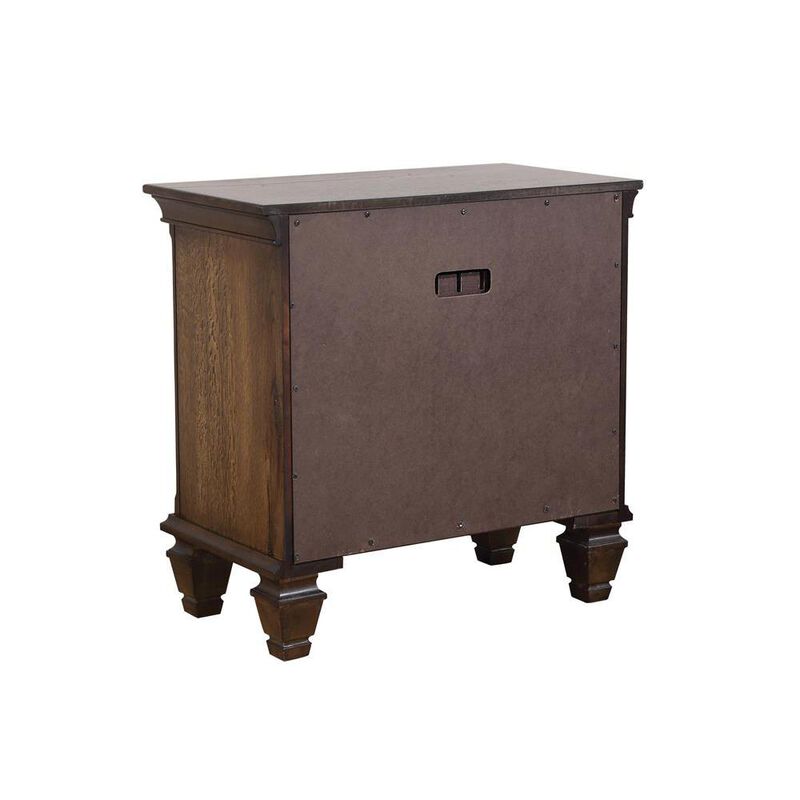 Coaster Co. of America Franco 2-drawer Nightstand with Pull Out Tray Burnished Oak