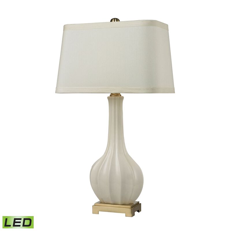 Fluted Ceramic Table Lamp - LED