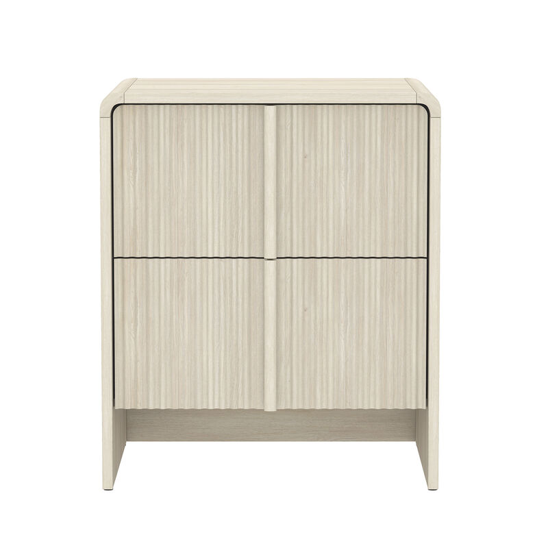 Novara 2-Drawer Nightstand in Oak image number 0