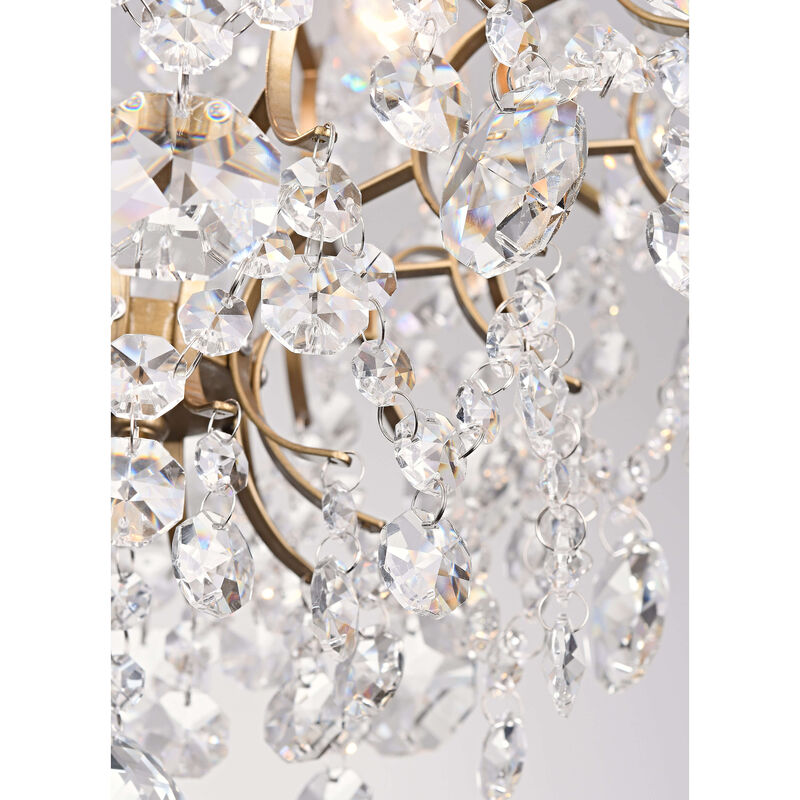 Alice Indoor 3-light Brushed Brass Crystal Chandelier image number 6
