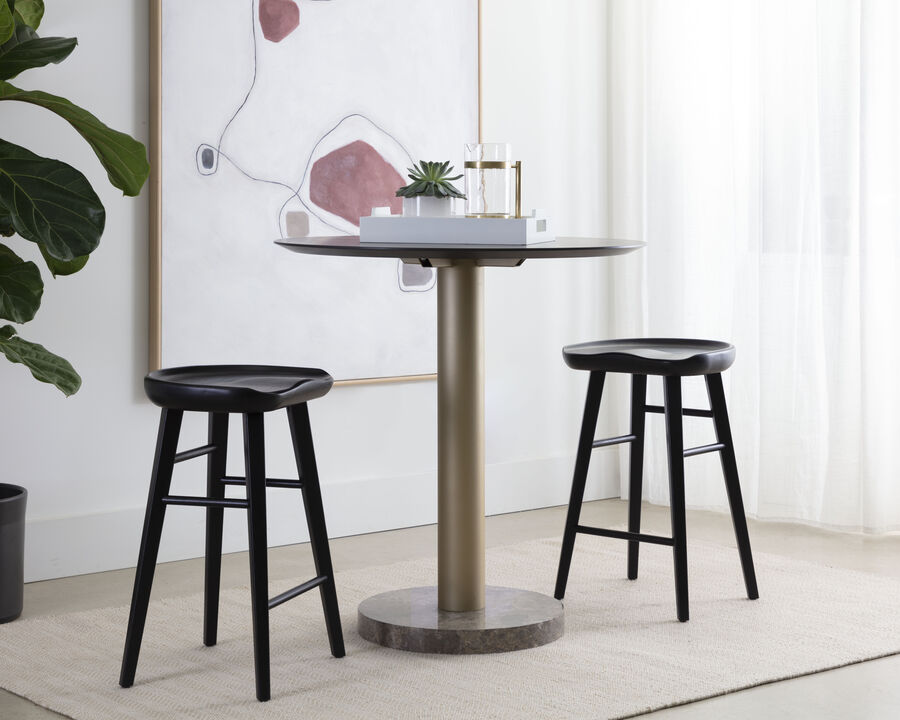 Dominic Black Counter Stool
