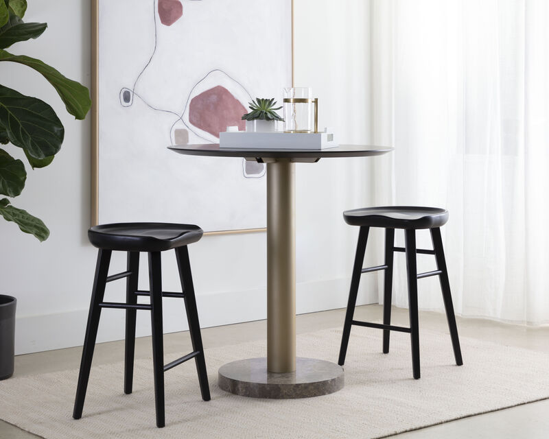 Dominic Black Counter Stool