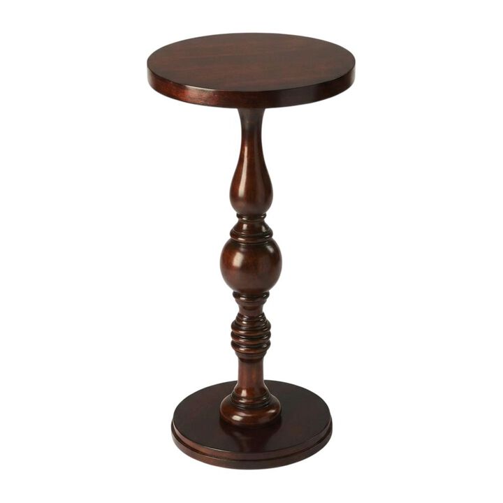 Butler Specialty Camilla Pedestal Side Table, Dark Brown