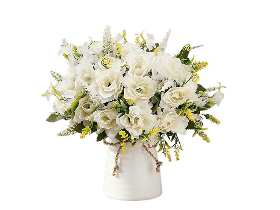 White Artificial Gardenia Flowers Vase Filler Centerpieces