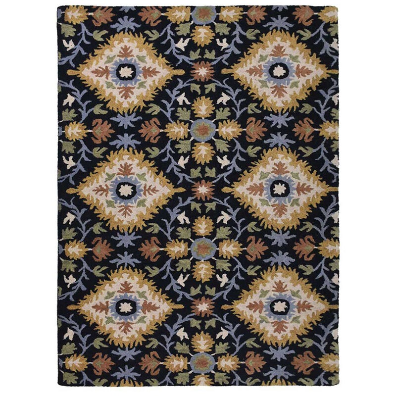 RUGSOTIC CARPETS HAND TUFTED WOOL ECO-FRIENDLY AREA RUGS  - Rectangle Shape, Size, Floral Modern Design, High Pile Thick Handmade Anti Skid Area Rugs for Living Room, Bed Room (K03070) image number 0