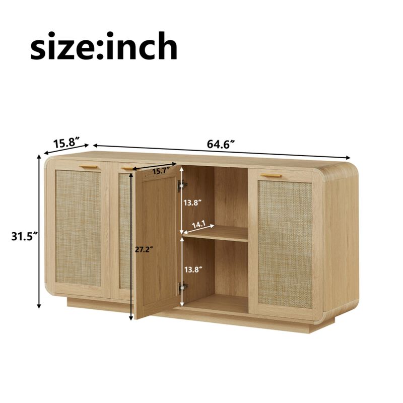 Gemcuk Sideboard Buffet Cabinet image number 9