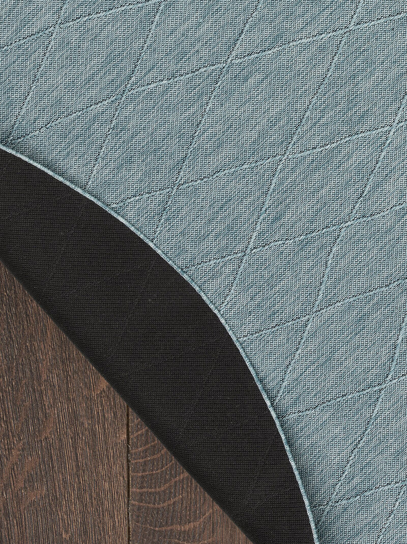 Washable Solutions WSL01 Aqua 8' x Round Rug